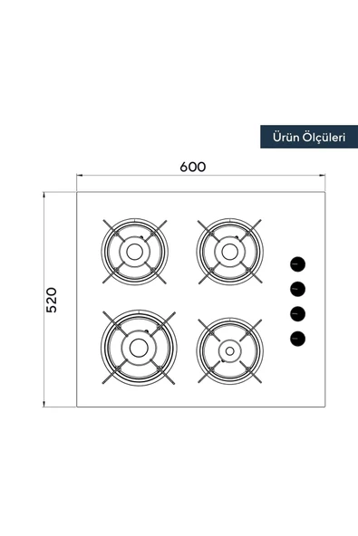 KUMTEL LX-420F EMNIYETLI SIYAH YEKPARE SETUSTU OCAK (DGALGA) - 2