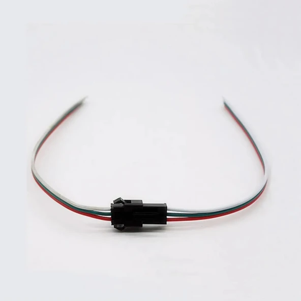 2 adet 3 Pin JST SM 10cm Kablo Erkek Dişi Çifti Bağlantı Soketi LED Konnektör Şerit LED RGB - 4