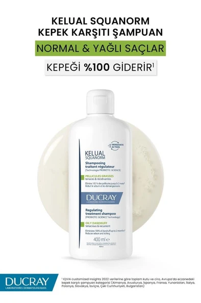Kelual Squanorm Yağlı Saçlar için Kepek Şampuanı 400 ml - 2