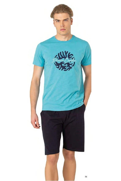 Pierre Cardin 6074 Erkek Kısa Kollu Şortlu Pijama Takım - 4