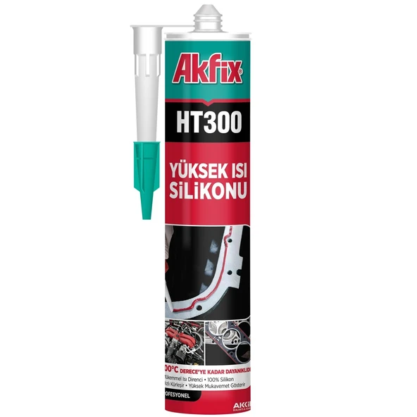 Akfix Yüksek Isı Silikonu 300 Derece HT300 Kırmızı 280ml ürün görseli