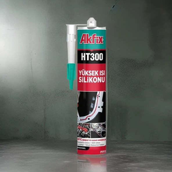 Akfix Yüksek Isı Silikonu 300 Derece HT300 Kırmızı 280ml - 3