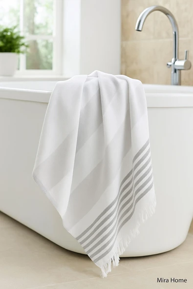 Serenity Büyük Boy Peştemal Havlu Deniz Plaj Banyo 90x170 cm %100 Pamuk - 2