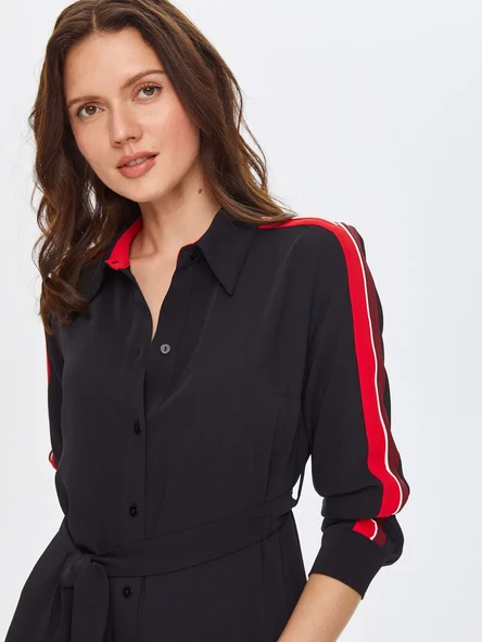 Faik Sönmez Minimalist Midi Gömlek Elbise - Günlük Şıklık - 2