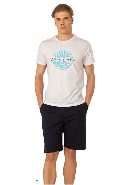 Pierre Cardin 6074 Erkek Kısa Kollu Şortlu Pijama Takım