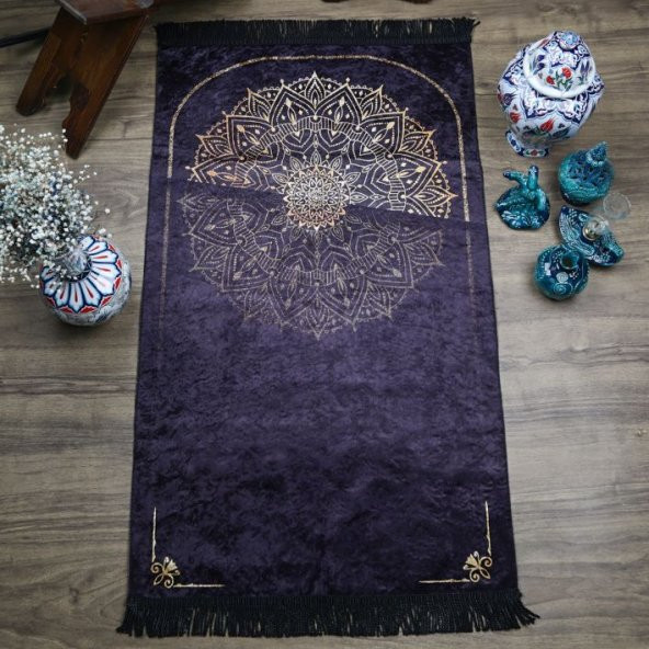 Çeyizlik Seccade Feyruz Siyah 65x115 cm - 320 gr - 1
