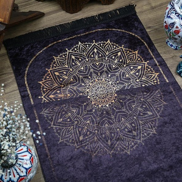 Çeyizlik Seccade Feyruz Siyah 65x115 cm - 320 gr - 2