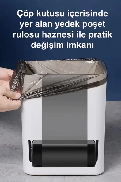 Greentech Sensörlü 16 Litre Çöp Kovası (Şarj Edilebilir Lityum Pilli) / GT-SC03 - 4