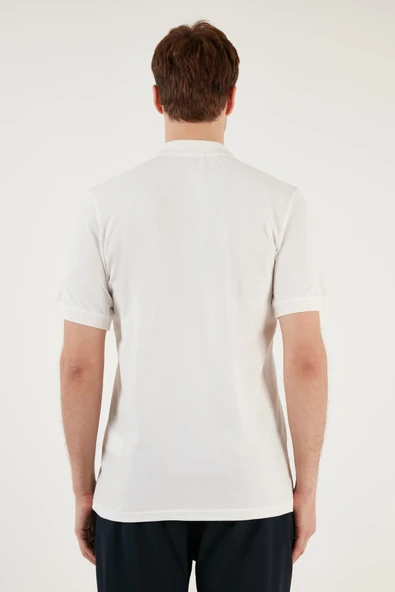 Erkek Slim Fit Serin Tutan Polo Yaka Düğmeli T-shirt -D7087 - 5