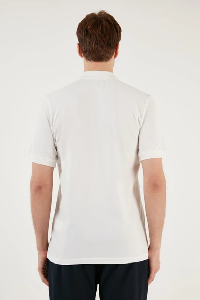Erkek Slim Fit Serin Tutan Polo Yaka Düğmeli T-shirt -D7087 - 10