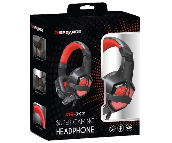 Sprange SR-X7 3.5m Jack 1.75m Kablo Mikrofonlu Oyuncu Kulaklık - 2