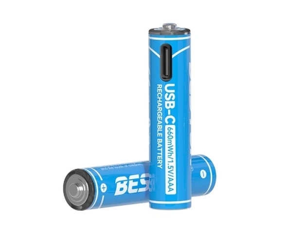 Beston P2-01C AAA Şarj Edilebilir 2Li 1.5V USB-C İnce Pil ürün görseli