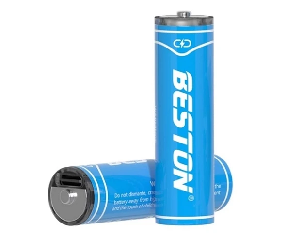 Beston P2-02C-2 AA Şarj Edilebilir 2Li 1.5V USB-C Kalın Pil