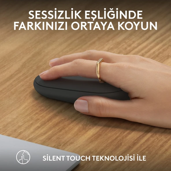LOGITECH M350S PEBBLE MOUSE 2 SİYAH (910-007015) - 5
