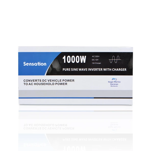 Sensation 1000W Watt 1 KW Tam Sinüs Şarjlı(15A) Ekranlı İnverter 12/220V Çevirici İnverter Dw Serisi - 6