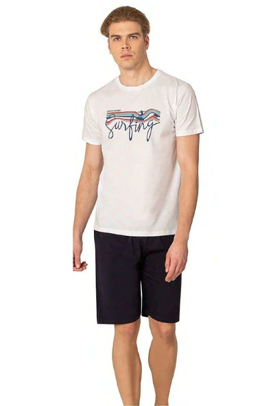 Pierre Cardin 6073 Erkek Kısa Kollu Şortlu Pijama Takım