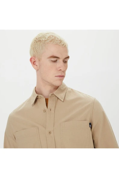 Timberland  Poplin Erkek Bej Gömlek - 4