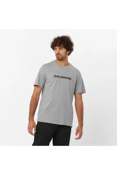 Salomon  Lc2245 Sal Logo Perf Ss Tee Tişört Erkek T-shirt Gri - 3