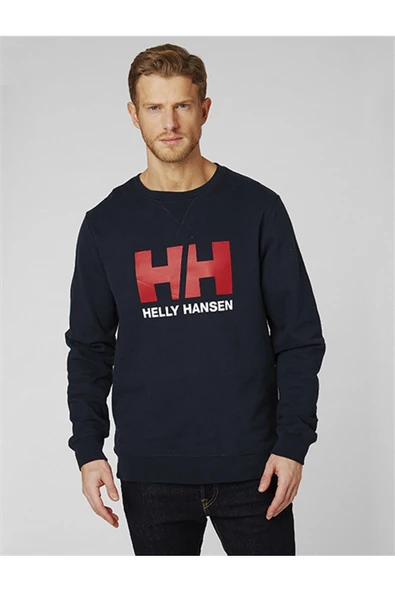 Helly Hansen Erkek Lacivert Logo Crew Sweatshirt - 2