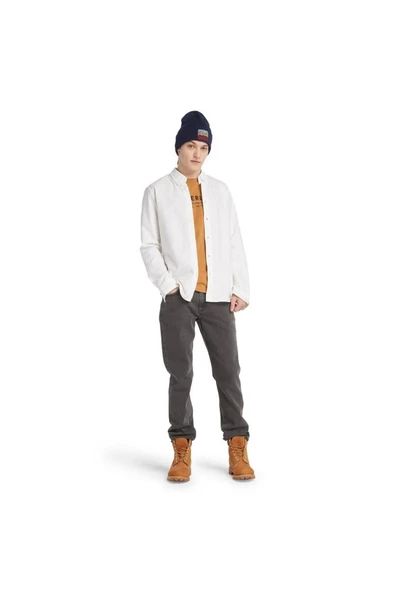Timberland  Ls Oxford Roc Shirt (REGULAR) - White Yd - 2