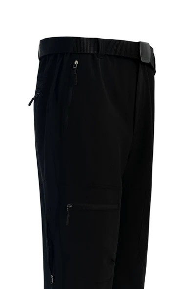 Luo Camp Air Dry Performans Erkek Outdoor Pantolon Su ve Rüzgar Geçirmez - Özel Dikiş+Kemer Hediyeli (Siyah) - 6