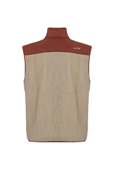 Luo Camp  Plush Gilet 01 - Cream/brick Erkek Yelek - 3