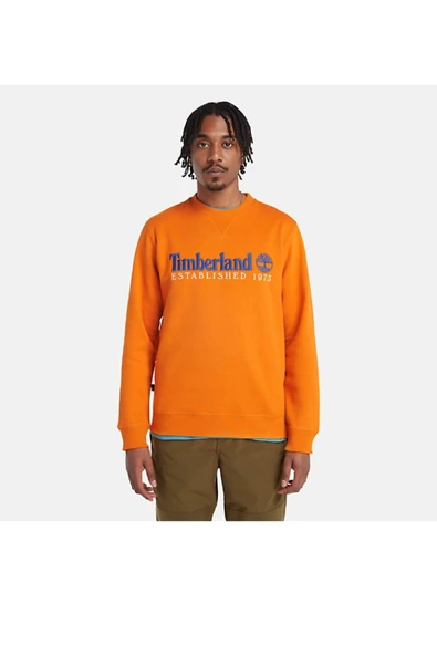Timberland  Logo İşlemeli Erkek Turuncu Sweatshirt - 5