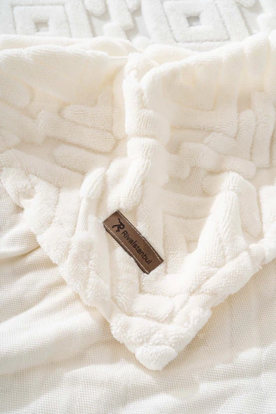 Rivaİstanbul Antony Jakarlı Raşel İskandinav Çift Kişilik Punch Yatak Örtüsü - Resim 5