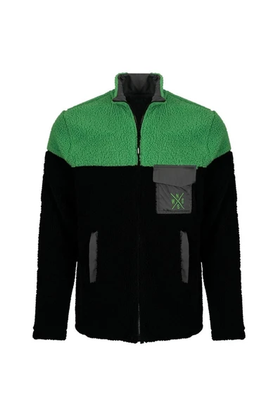 Luo Camp  Rüzgar Geçirmez Erkek Peluş Polar 01 - Black/green