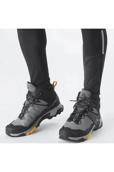 Salomon  X Ultra 4 Mıd Erkek Bot Quiet Shade Black Warm Apricot - 7