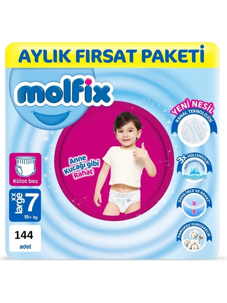 Molfix 7 Numara XX Large 144'lü Külot Bez