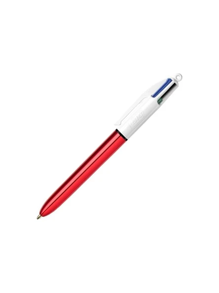 Bic 4 Colours Shine Kırmızı Gövde Tükenmez Kalem