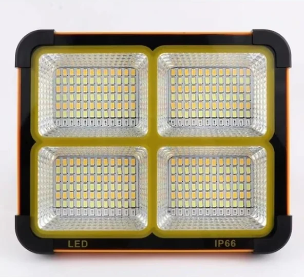 CATA CT-4698 200W Solar güneş enerjili LED projektör Taşınabilir şarjlı USB-C kumandalı lamba ışık - 4