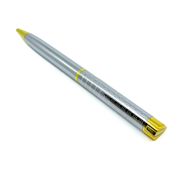 Premium Metal Roller Tükenmez Kalem - Gold/Chrome - 3