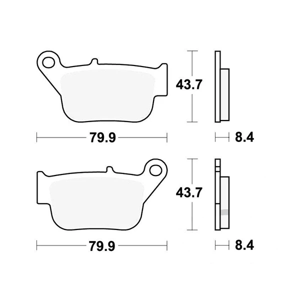 TRW LUCAS YAMAHA XMAX250 2014-2016 ABS’SİZ ARKA FREN BALATASI - Resim 4