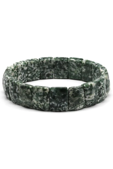 Yosun Akik Doğal Taş Bileklik 11 x 15 mm Özel Kesim - Resim 2