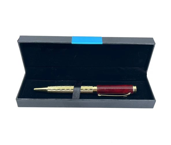 Premium Metal Roller Tükenmez Jumbo Kalem - Gold/Kahve - 4