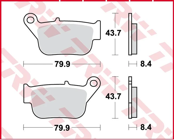 TRW LUCAS YAMAHA XMAX250 2014-2016 ABS’SİZ ARKA FREN BALATASI - Resim 3