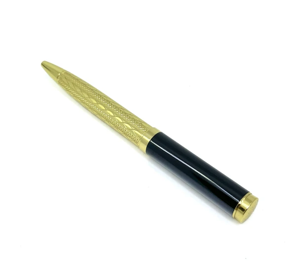 Premium Metal Roller Tükenmez Jumbo Kalem - Gold/Siyah - 3