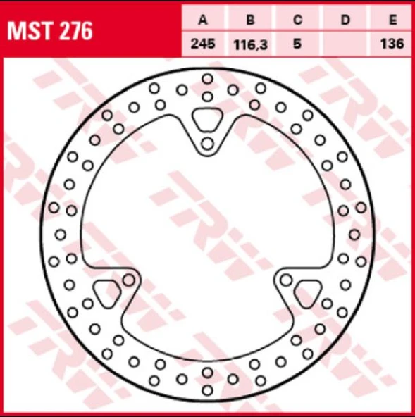 TRW LUCAS MST276 XMAX 250 ARKA FREN DİSKİ (2010-2016) - Resim 2