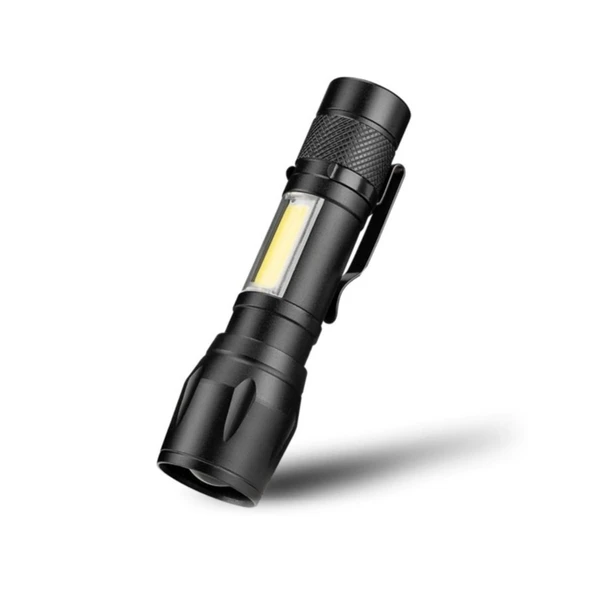 CATA CT-8024 Flaşlı Polis Cep LED  El Feneri Taşınabilir şarjlı USB-C 3 Fonksiyonlu ışık lamba - 3
