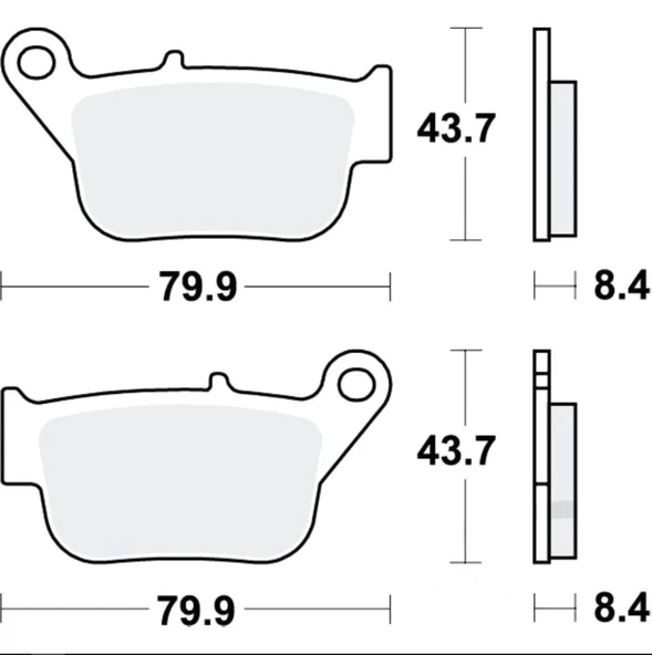 TRW LUCAS YAMAHA XMAX250 2014-2016 ABS’SİZ ARKA FREN BALATASI ürün görseli