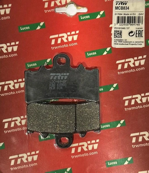 TRW MCB834 KTM DUKE 200 (2014-2017) ÖN FREN BALATASI - Resim 3