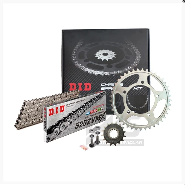 DID HONDA CB 650F ZİNCİR DİŞLİ SETİ (2014-2018) ZVMX ZİNCİR (ÇELİK RENK) ürün görseli