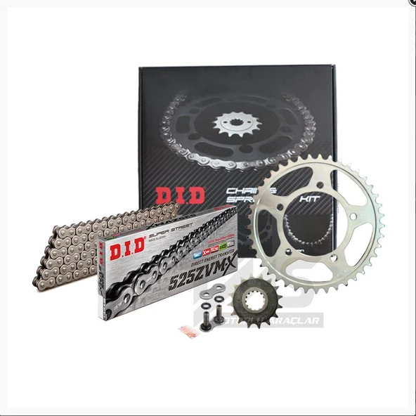 DID HONDA CBR 650F ZİNCİR DİŞLİ SETİ (2014-2018) ZVMX ZİNCİR (ÇELİK RENK) - 3