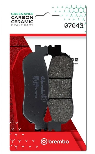 BREMBO XMAX 250 (2005-2017) KARBON SERAMİK ARKA FREN BALATASI ürün görseli