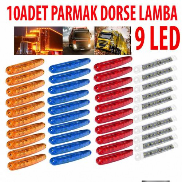 10 ADET PARMAK LED LAMBA 12 - 24 VOLT- RENK SEÇENEKLİ