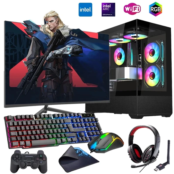 i5 12400F 16GB DDR4 1TB m2 12GB ARC B580 24" Mon. Oyun Bilgisayarı (Gaming SET)