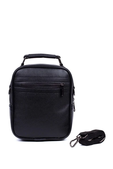 Erkek Siyah Suni Deri Çanta Şık Günlük El Ve Omuz Çantası Tarz  Seyahat Çantası - 3