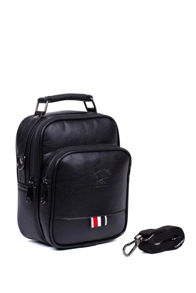 Erkek Siyah Suni Deri Çanta Şık Günlük El Ve Omuz Çantası Tarz  Seyahat Çantası - 2